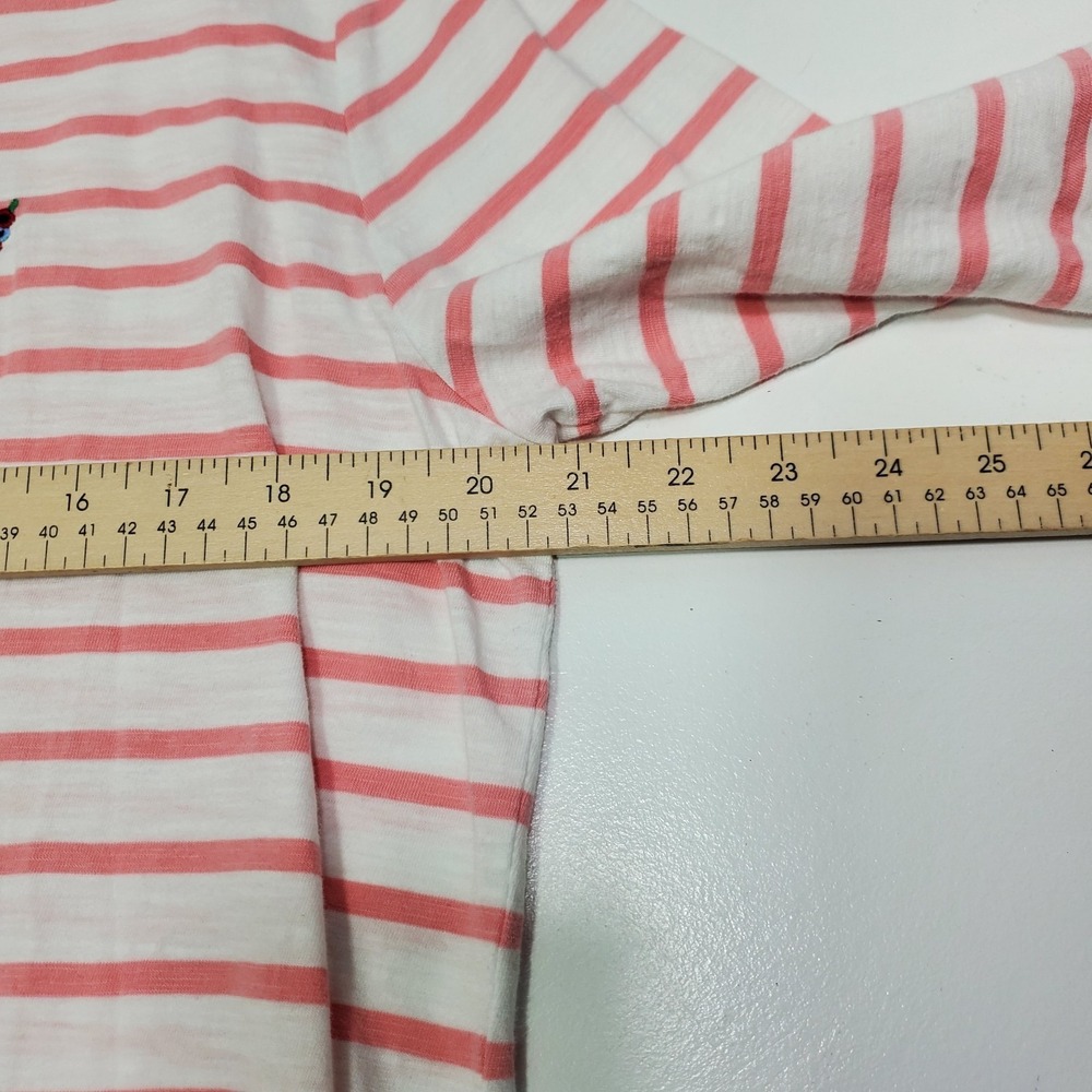 Talbots Top Womens XL Pink Top 3/4 Sleeve Striped Casual Basic Blouse Lovely - Picture 8 of 9